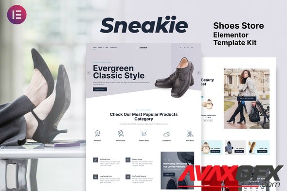 ThemeForest - Sneakie v1.0.0 - Shoes Store WooCommerce Elementor Template Kit - 32982406