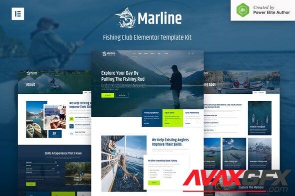 ThemeForest - Marline v1.0.0 - Fishing & Hunting Club Elementor Template Kit - 33077129