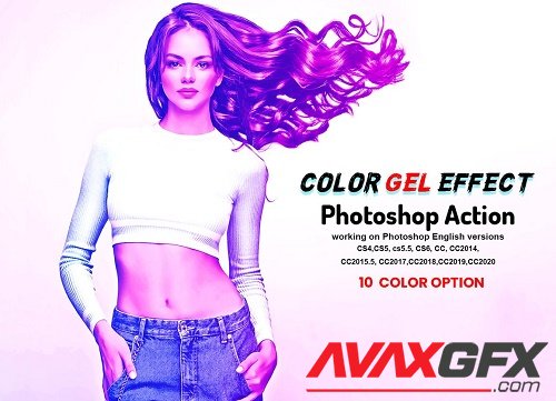 Color Gel Effect Photoshop Action - 5936847