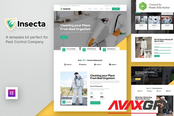 ThemeForest - Insecta v1.0.0 - Pest Control & Disinfection Elementor Template Kit - 33208803
