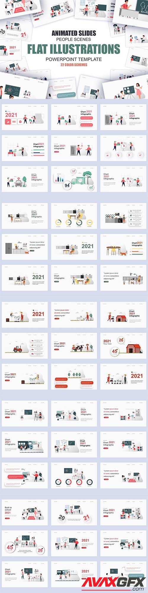 Back to School Illustration Powerpoint Template