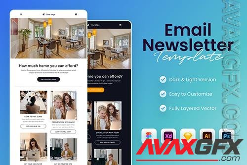 Email Newsletter Template 3AUFPLS