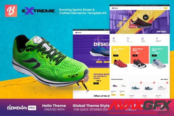 ThemeForest - Extreme v1.0.1 - Running Sports Shoes & Clothes Elementor Template Kit - 29653251