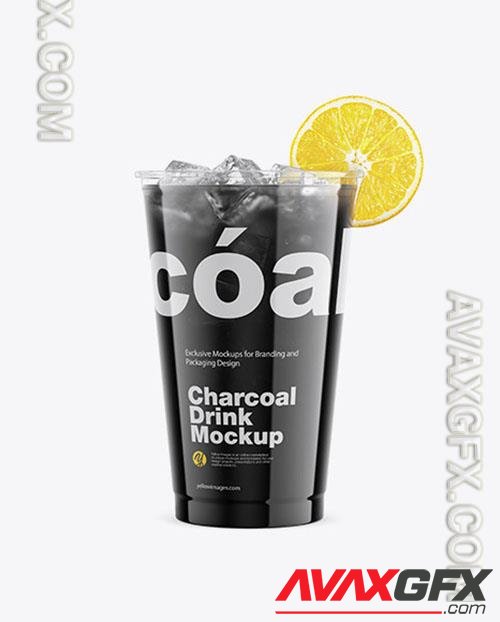 Charcoal Drink Plastic Cup with Lemon 50484