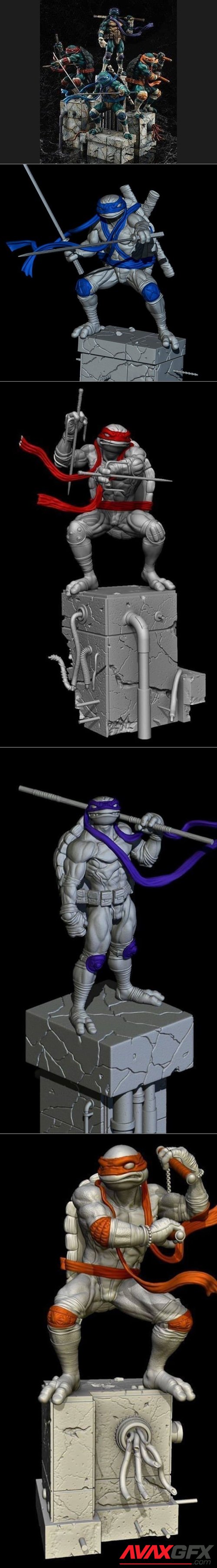 Tenage Mutant Ninja Turtle Diaroma – 3D Printable STL