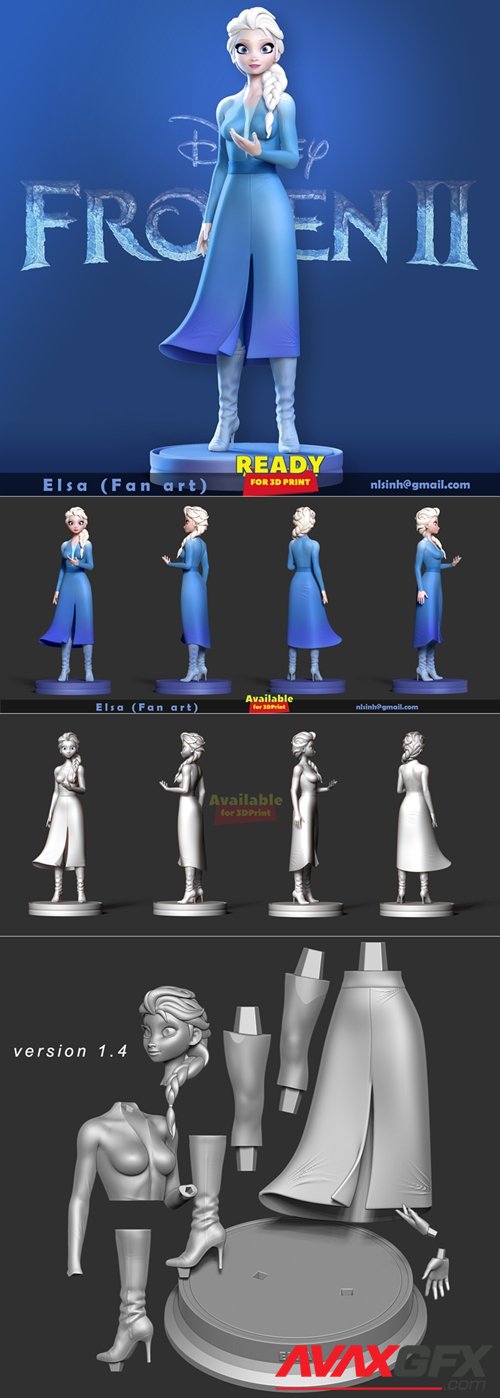 Elsa - Frozen 2 – 3D Printable STL