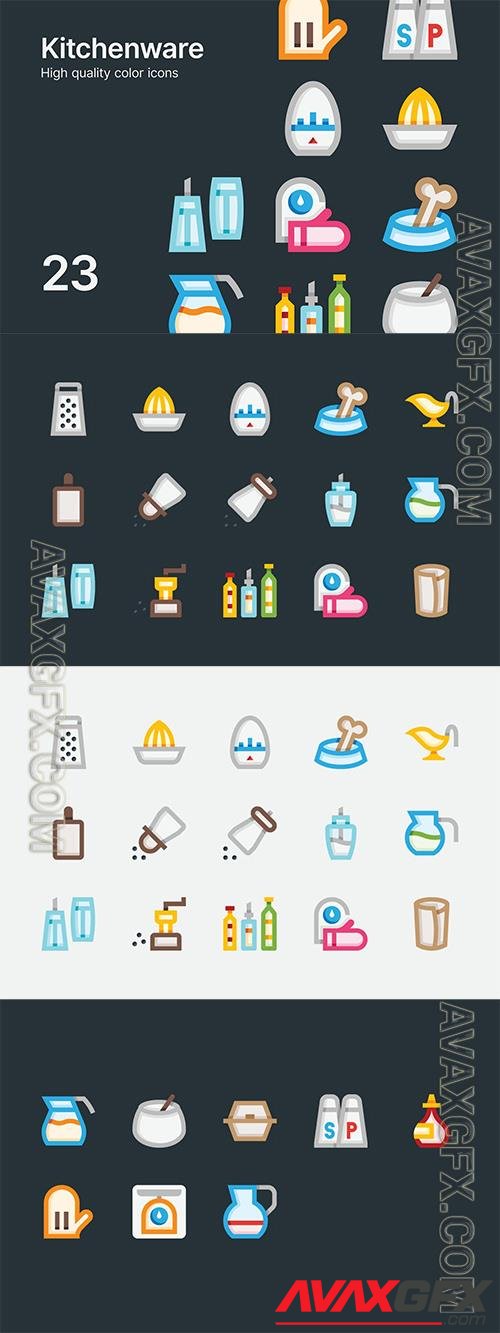 Vector Kitchenware Icons FBY3EUQ