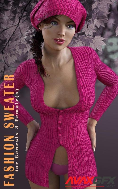 Fashion Sweater for Genesis 3 Female