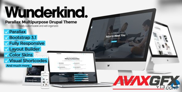ThemeForest - Wunderkind v1.6 - One Page Parallax Drupal 7 Theme - 7864554