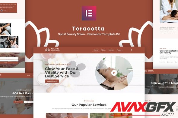 ThemeForest - Teracotta v3.4.3 - Spa & Beauty Salon - Elementor Template Kit - 33737357