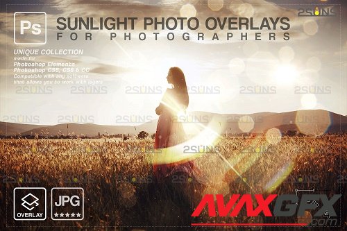 Sunlight Photo Overlays, Sunlight Overlays, Sun Flares V2 - 1583934