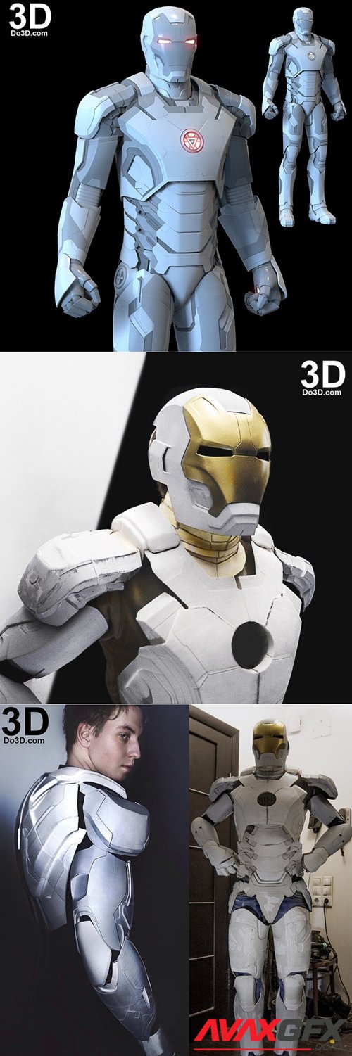Iron Man Mark 42 from Iron Man 3 (Costume) – 3D Printable STL