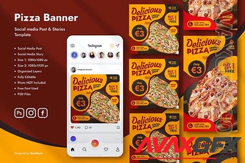 Pizza Social Media Banner BZU2FBC