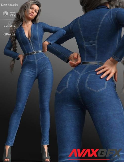 dForce Mod Jumpsuit Outfit for Genesis 8 Female(s)