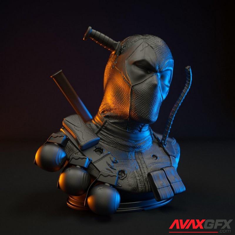 Deadpool Bust 3D Printable STL