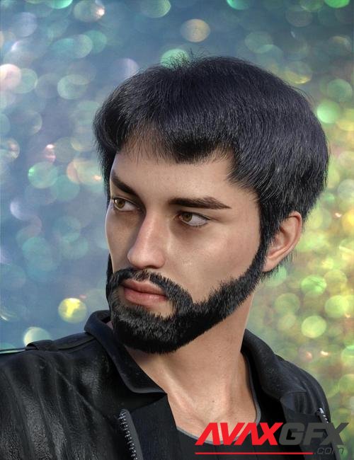 dForce Trendy Overdue Hair and Beard for Genesis 8 Male(s)