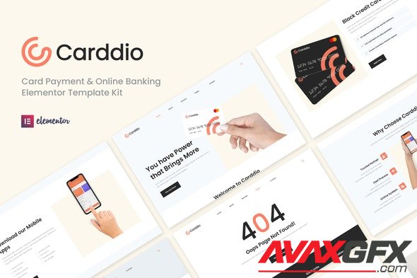 ThemeForest - Carddio v1.0.0 - Card Payment & Online Banking Elementor Template Kit - 33952911