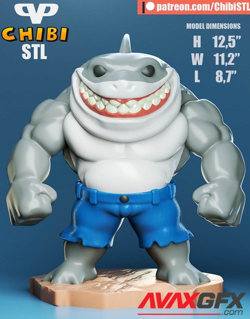 King Shark Chibi – 3D Printable STL