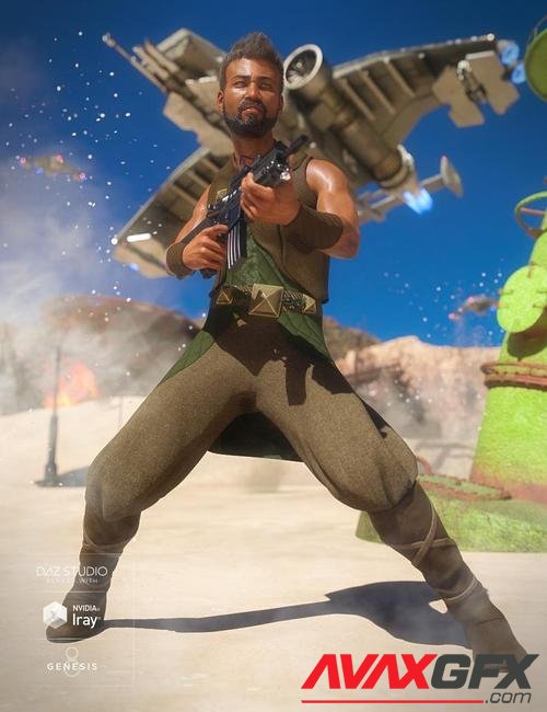 dForce Desert Raider Outfit for Genesis 8 Male(s)