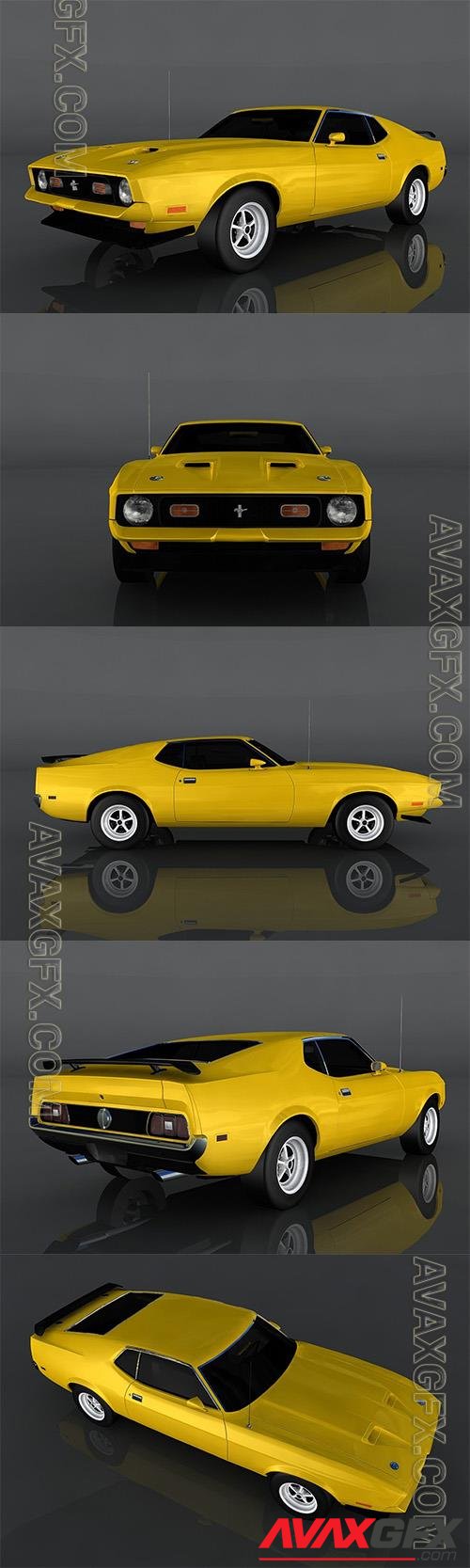 1971 Ford Mustang 3D Model o92874