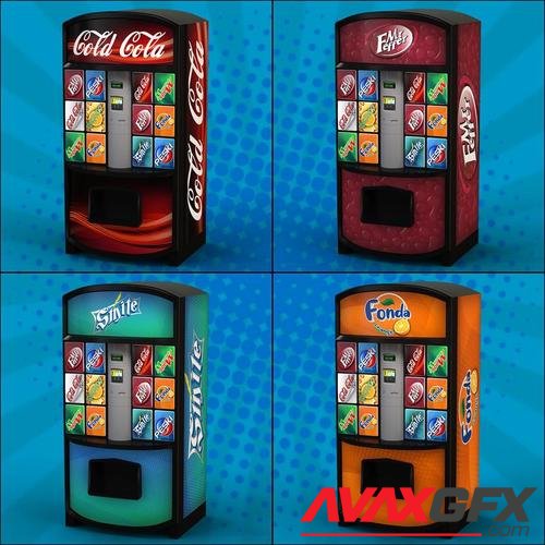 Exnem Vending Machines Soda Cans for Daz Studio and Iray