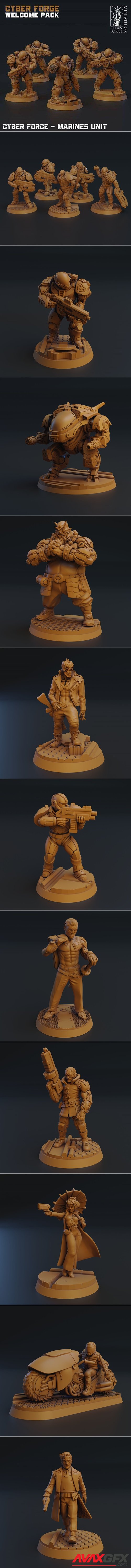 Titan Forge - Cyber Forge & Welcome Pack – 3D Printable STL