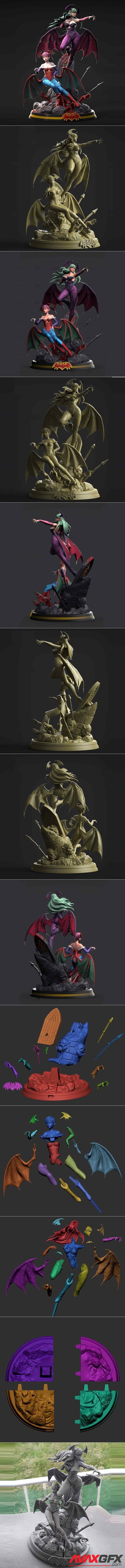 Succubus Morika and Lilith Vampire – 3D Printable STL