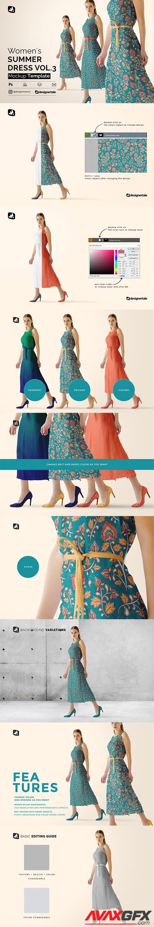 CreativeMarket - Women's Summer Dress Mockup Vol.3 4905778