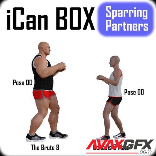 iCan BOX Poses for The Brute 8 and Genesis 8 Male in Daz Studio