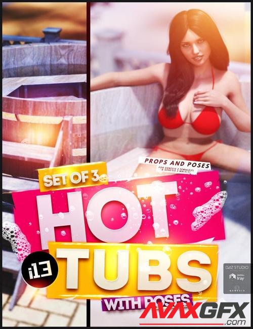 i13 HOT Tubs and Poses for the Genesis 3 Female(s) and Genesis 3 Male(s)