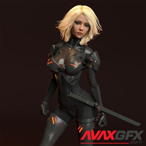 Abrion Combat Suit and Character Morph for Genesis 8 Female DAZ Studio Iray