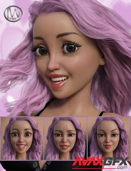 Funny Girl - Expressions for Genesis 8 Female and The Girl 8
