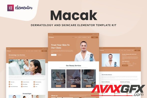 ThemeForest - Macak v1.0.0 - Dermatology Clinic Elementor Template Kit - 34112876