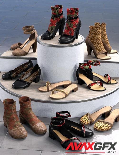 All Season Shoes for Genesis 8 Female(s)