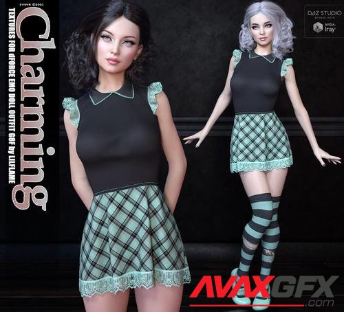 Charming Textures for dForce Emo Doll Outfit G8F