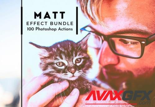 100 Matt Effect Photoshop Action Bundle