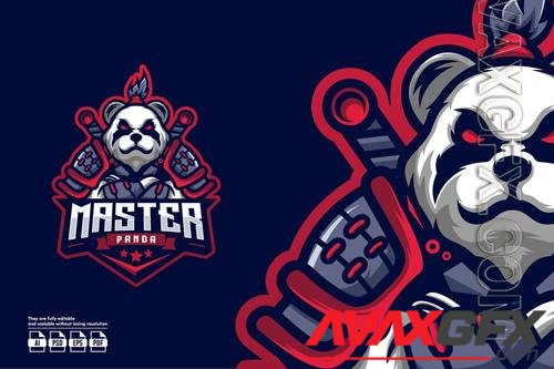 Samurai Panda Esport Logo Template