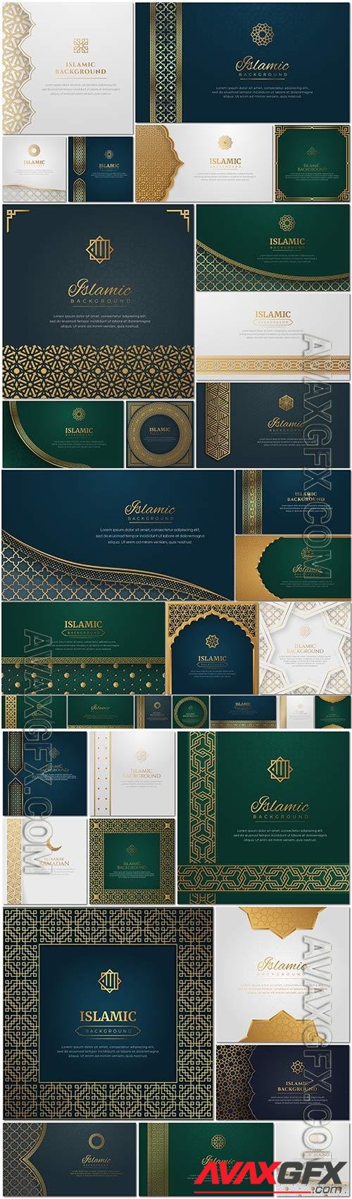 Ramadan kareem, eid mubarak, islamic arabic ornament in vector