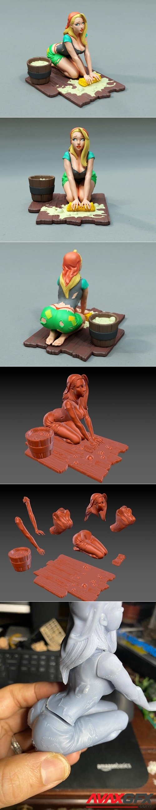 Cinderella Maid – 3D Printable STL