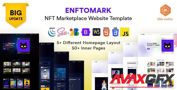ThemeForest - Enftomark v1.0.0 - NFT Marketplace Website template (Update: 5 October 21) - 33455743