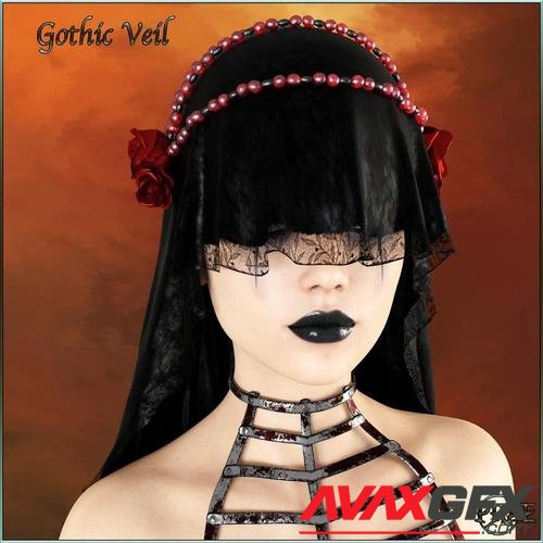 Prae-Gothic Veil For G8F Daz