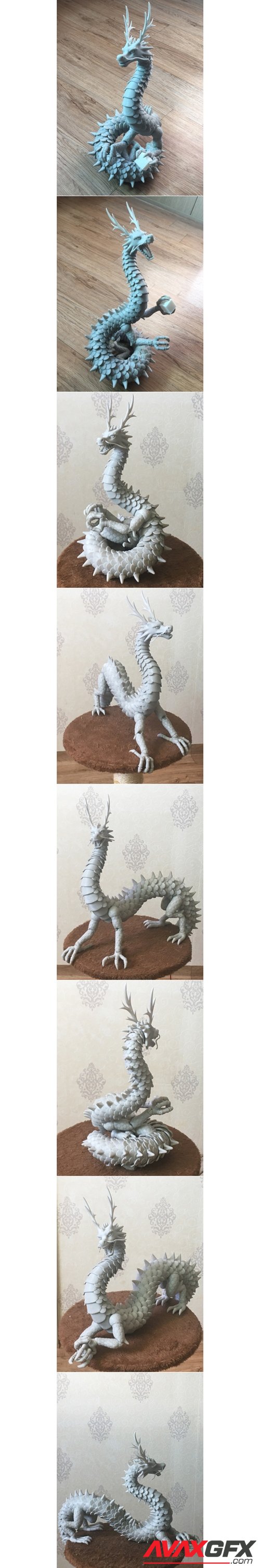 Lung Oriental Articulated Dragon – 3D Printable STL