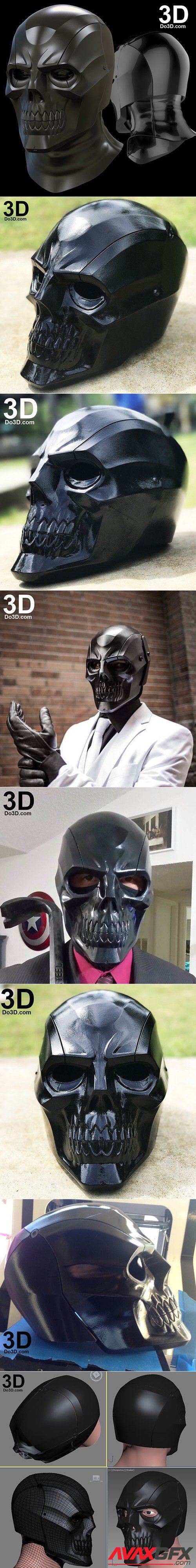 Black Mask Arkham Knight Helmet – 3D Printable STL