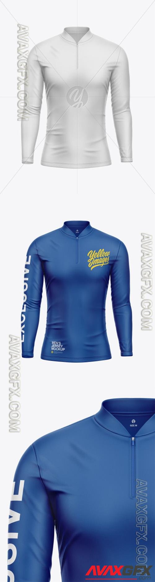 Men's Jersey With Long Sleeve Mockup 91282
