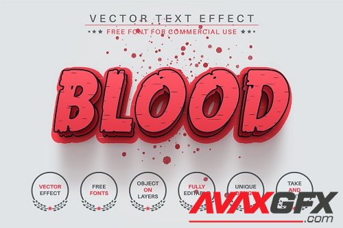 Splatter Blood Editable Text Effect - 6706145