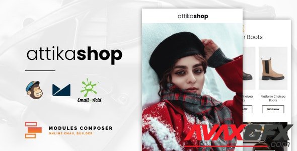 ThemeForest - Attika v1.0 - E-commerce Responsive Email for Fashion & Accessories with Online Builder - 35060454