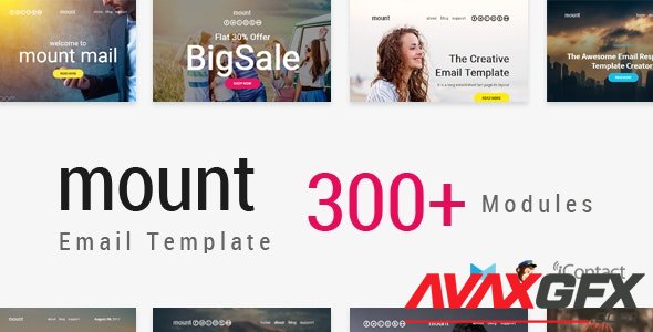 ThemeForest - Mount Mail 300+ Modules v1.0 - Responsive E-mail Template + Online Access (Update: 12 October 17) - 20694055