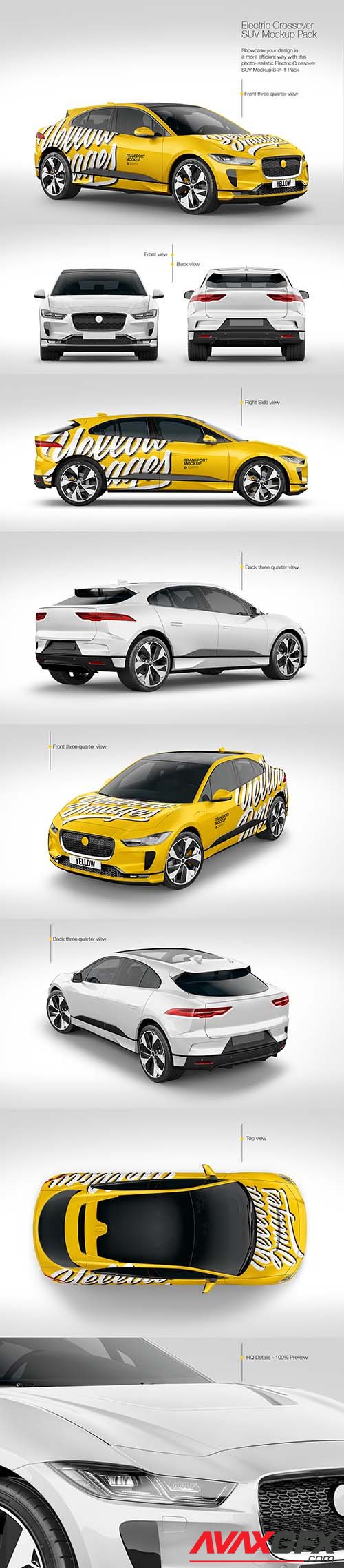 Electric Crossover SUV Mockup Pack 76087