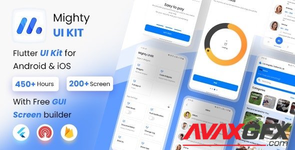 CodeCanyon - MightyUIKit v3.10.0 - Flutter 2.0 UI Kit with Screen Builder - 30183995