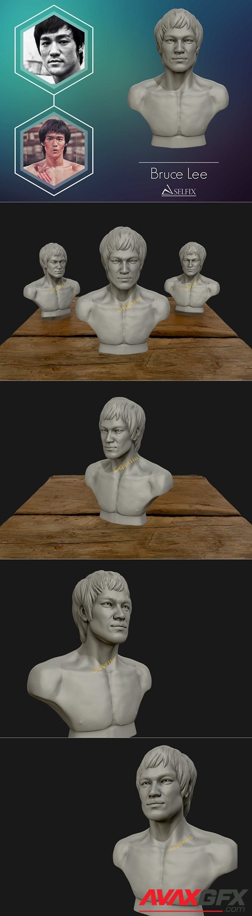 Bruce Lee – 3D Printable STL